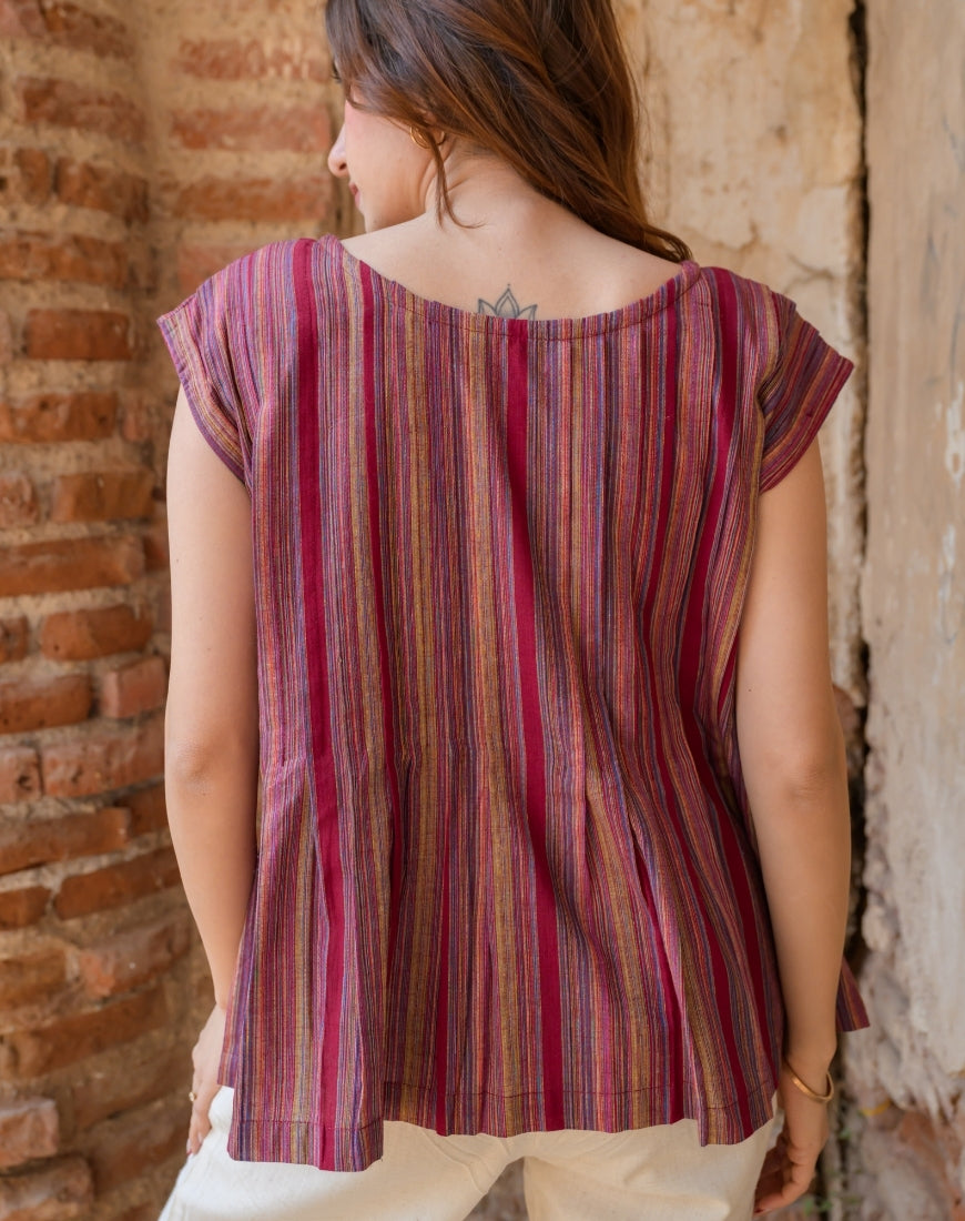 Berry Stripe Top