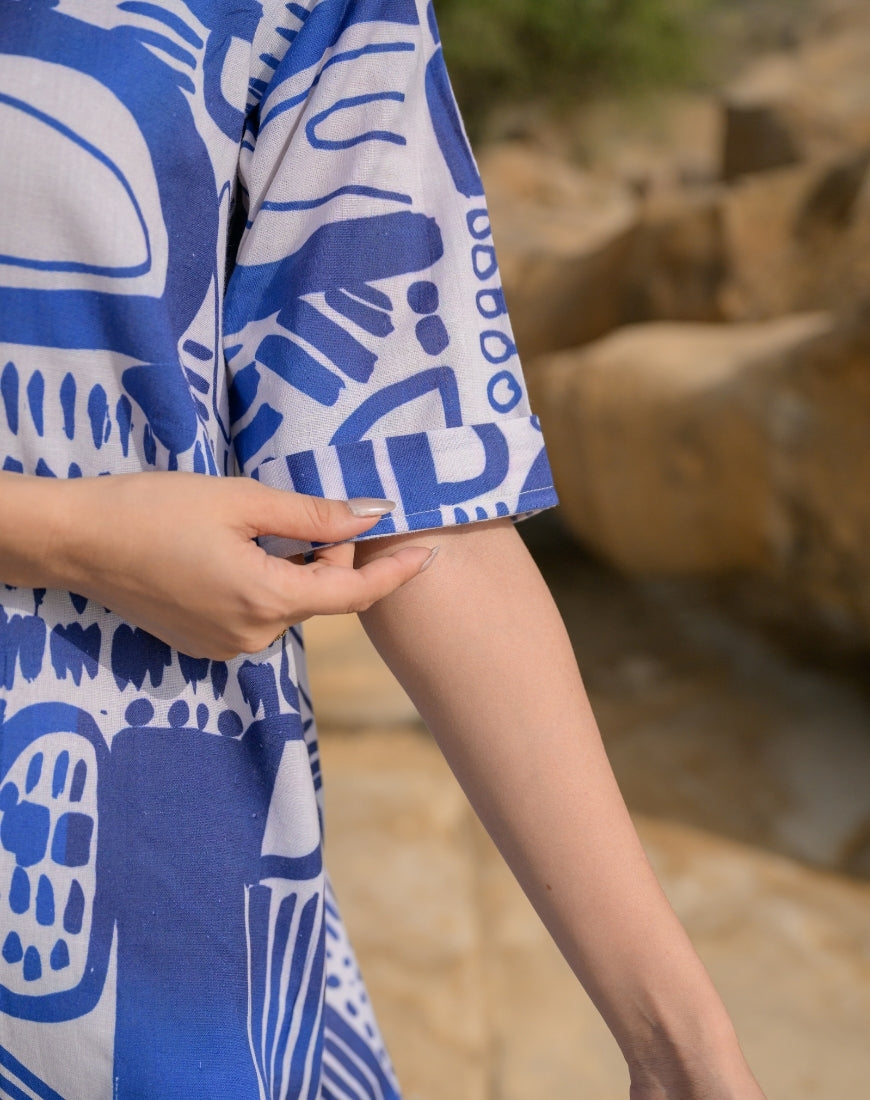 Blue Tribal Dress