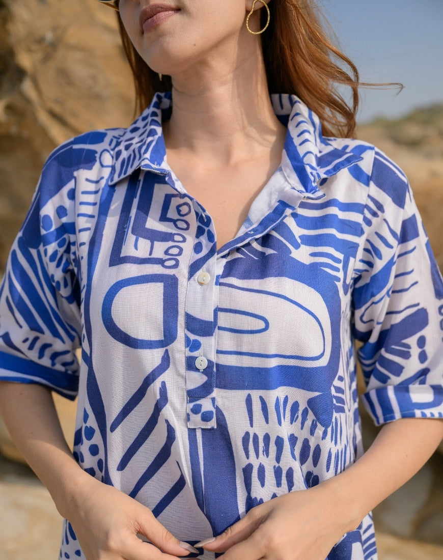 Blue Tribal Dress