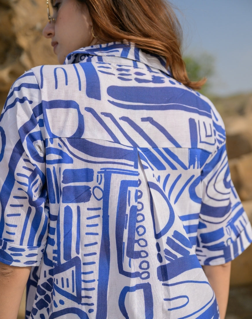 Blue Tribal Dress