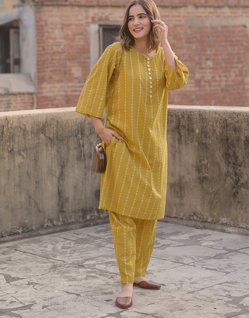 Brass Yellow Co-ord Set