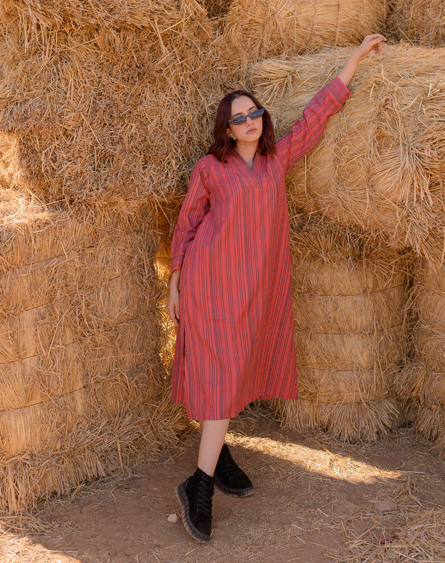 Brick Red Dress