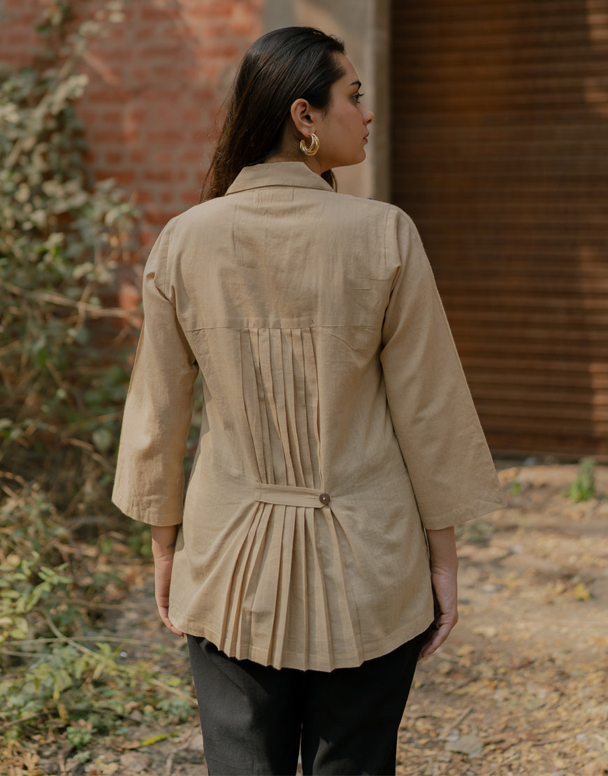 Chickoo Embroidered Shirt