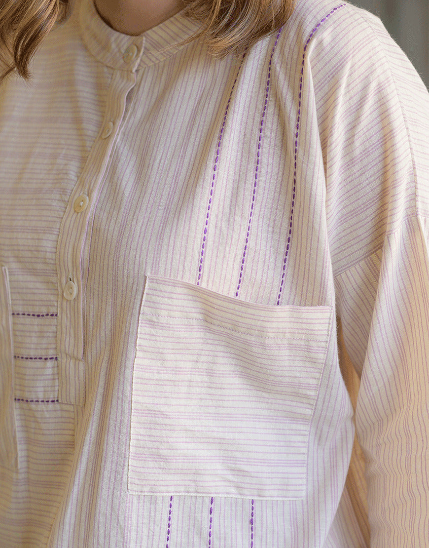Creamy Amethyst Weave Co-ord Set