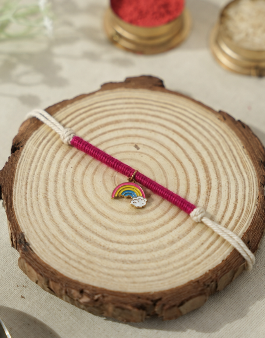 Dark Pink Rainbow Rakhi