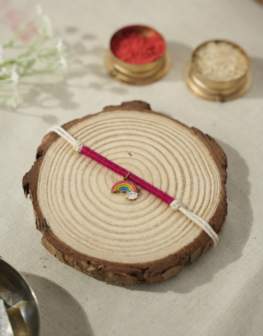 Dark Pink Rainbow Rakhi