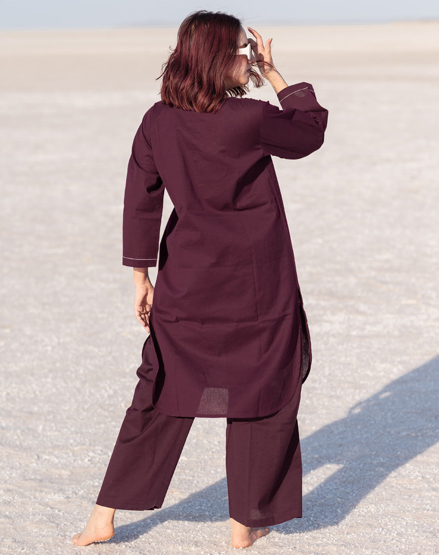 Deep Wine Co-ord Set