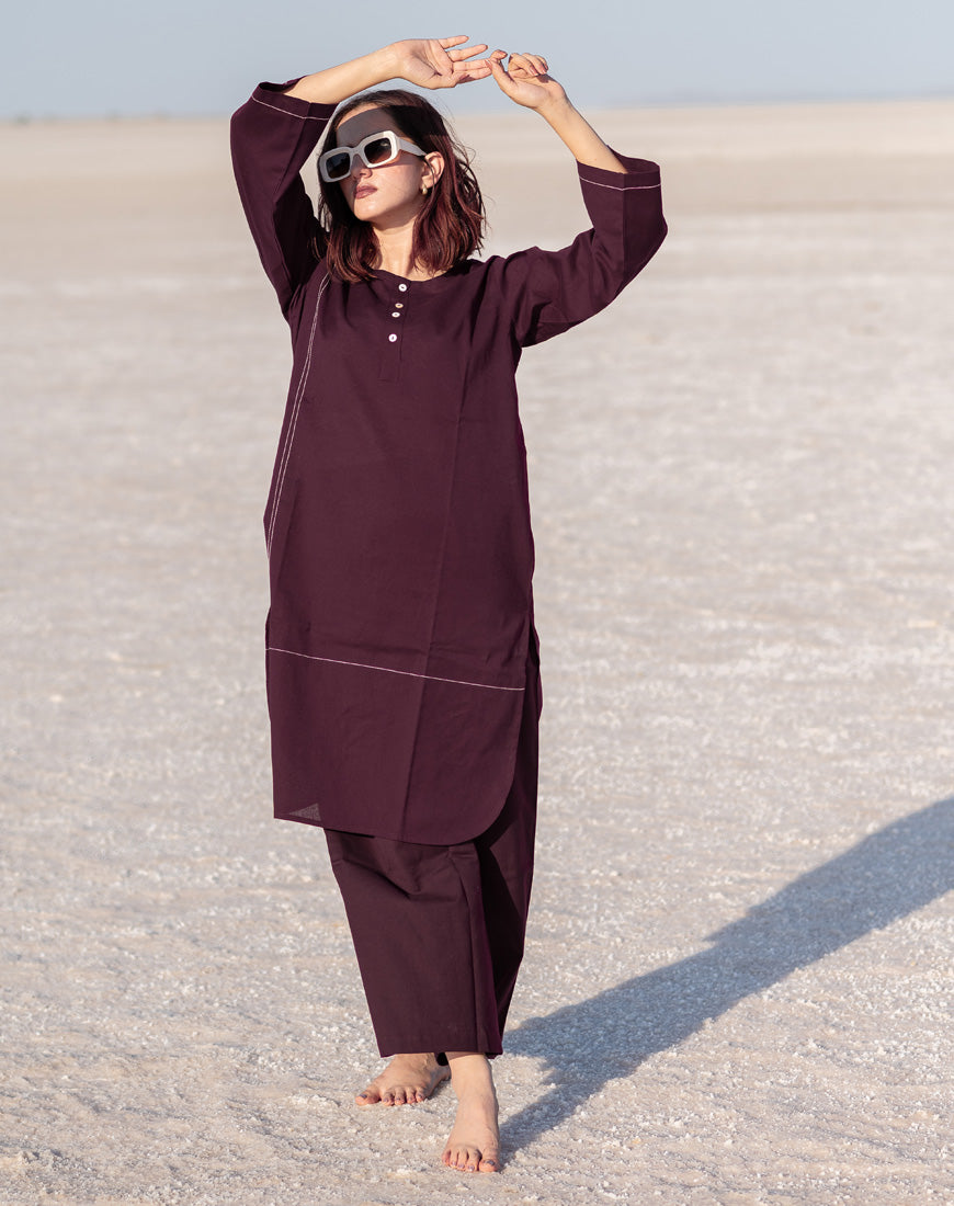 Deep Wine Co-ord Set