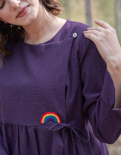 Eggplant Wrap Top