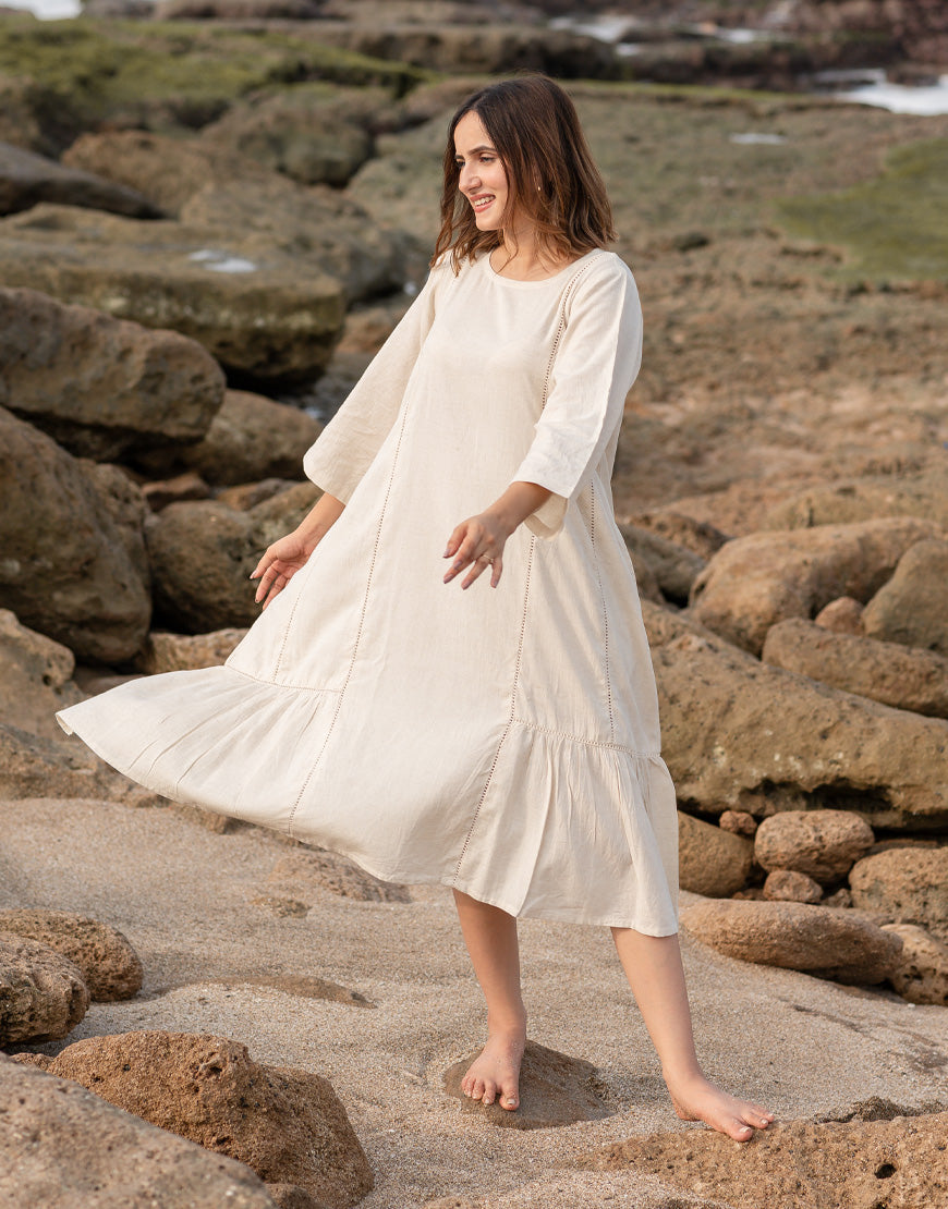 Eggshell Cream Breeze Dress