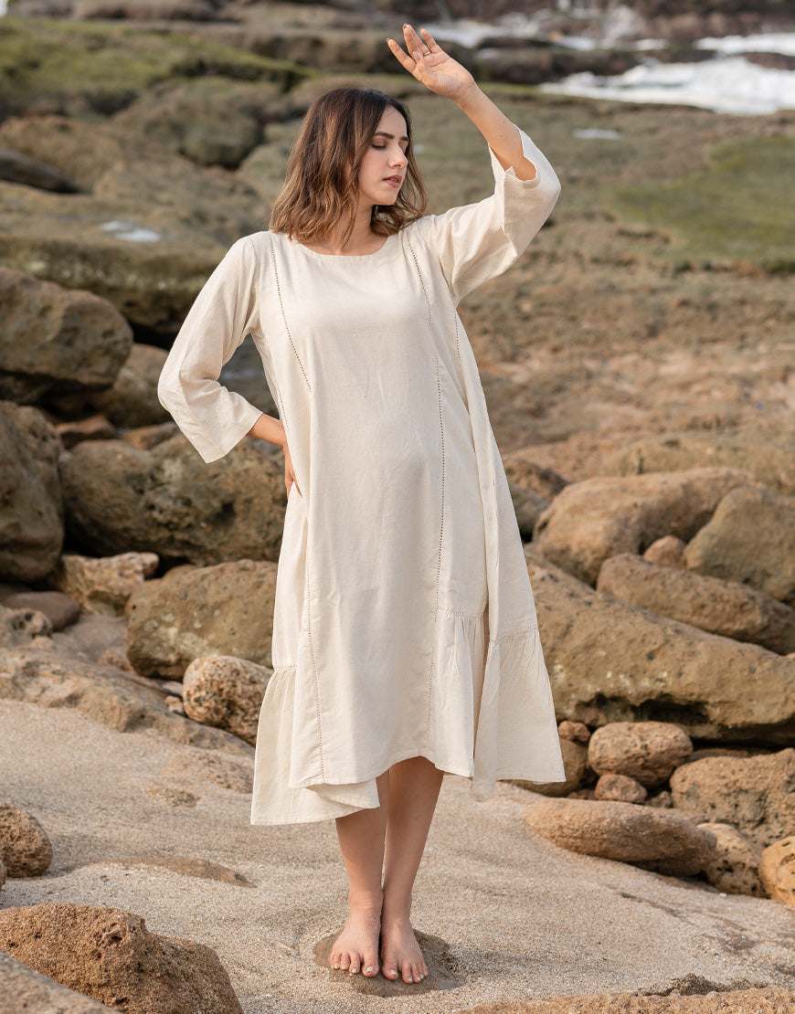 Eggshell Cream Breeze Dress