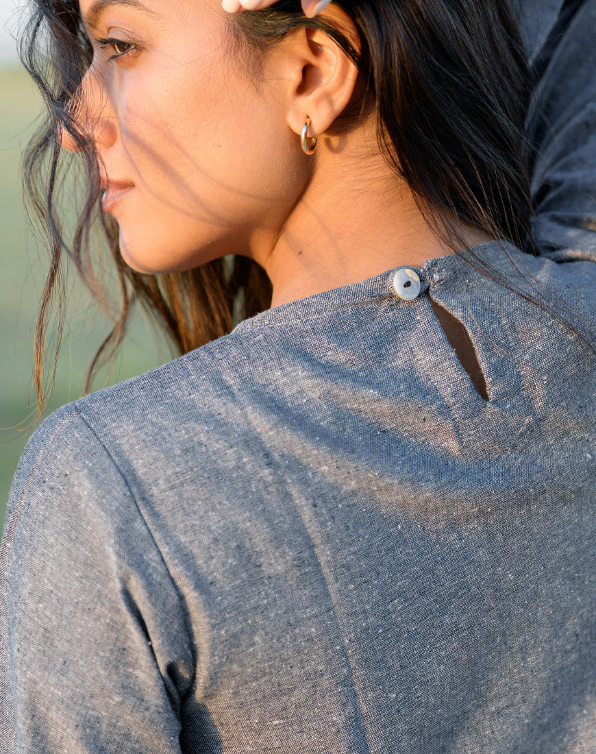 Gothic Grey Bow Top