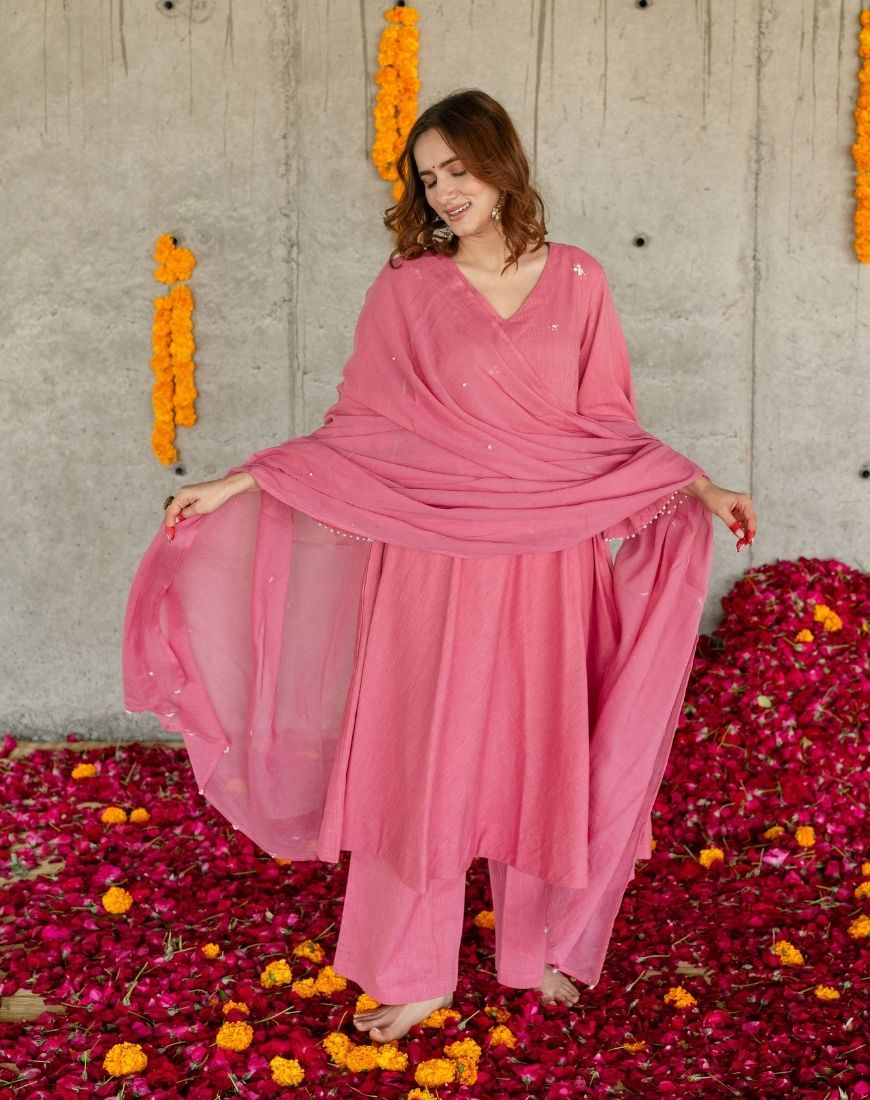 Gulabi Kurta Set