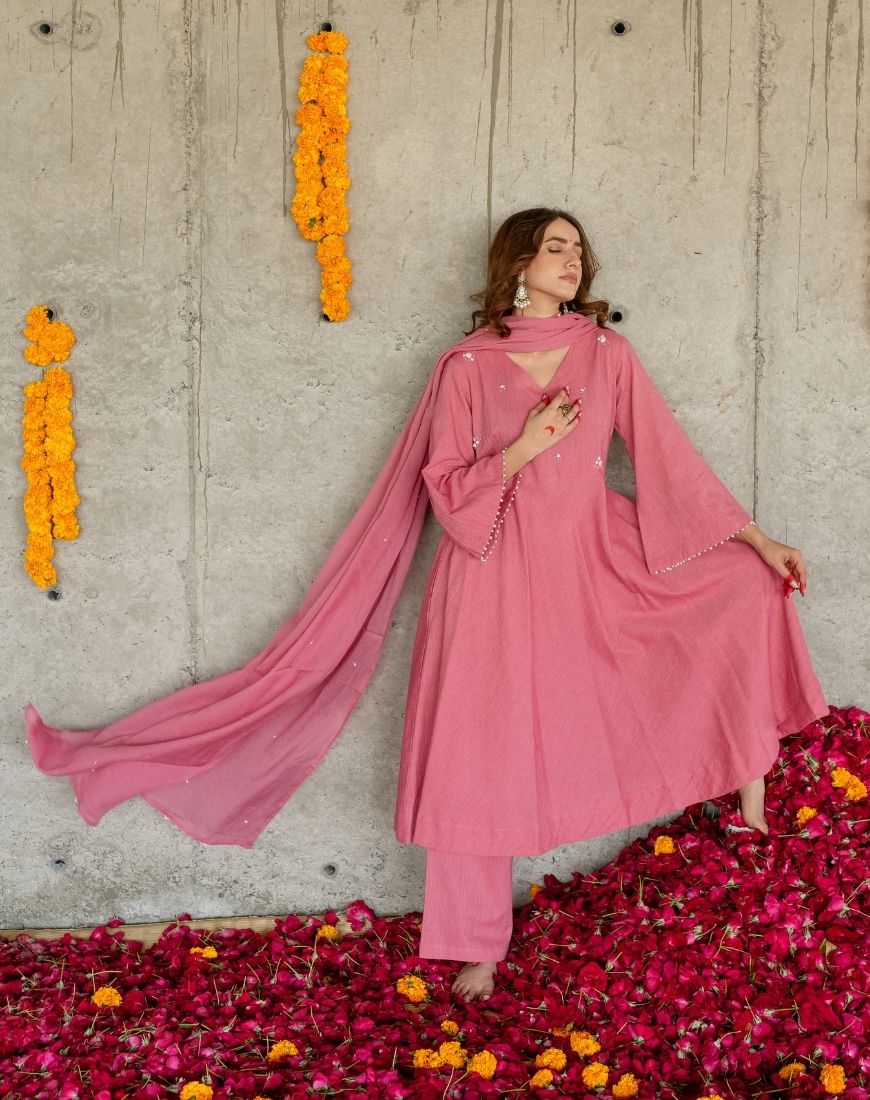 Gulabi Kurta Set