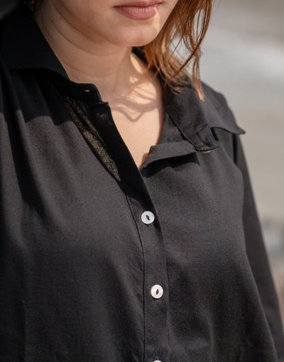 Indian Ink Black Shirt Dress