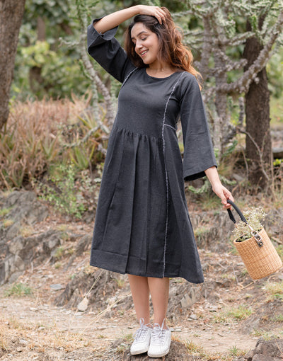 Iron Grey Sequins Dress