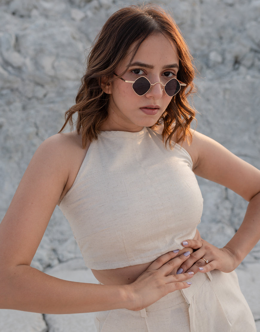 Ivory Cream Bustier Top