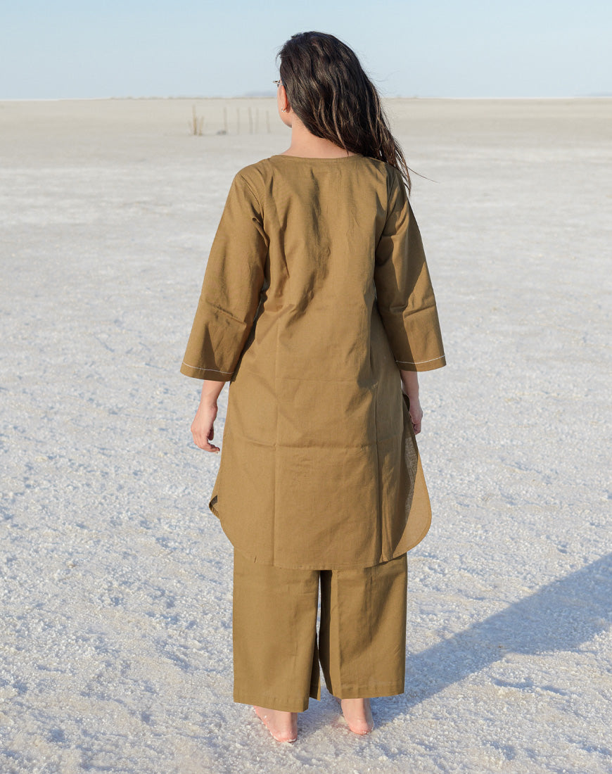 Khaki Brown Co-ord Set