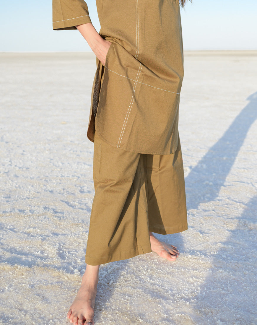 Khaki Brown Co-ord Set