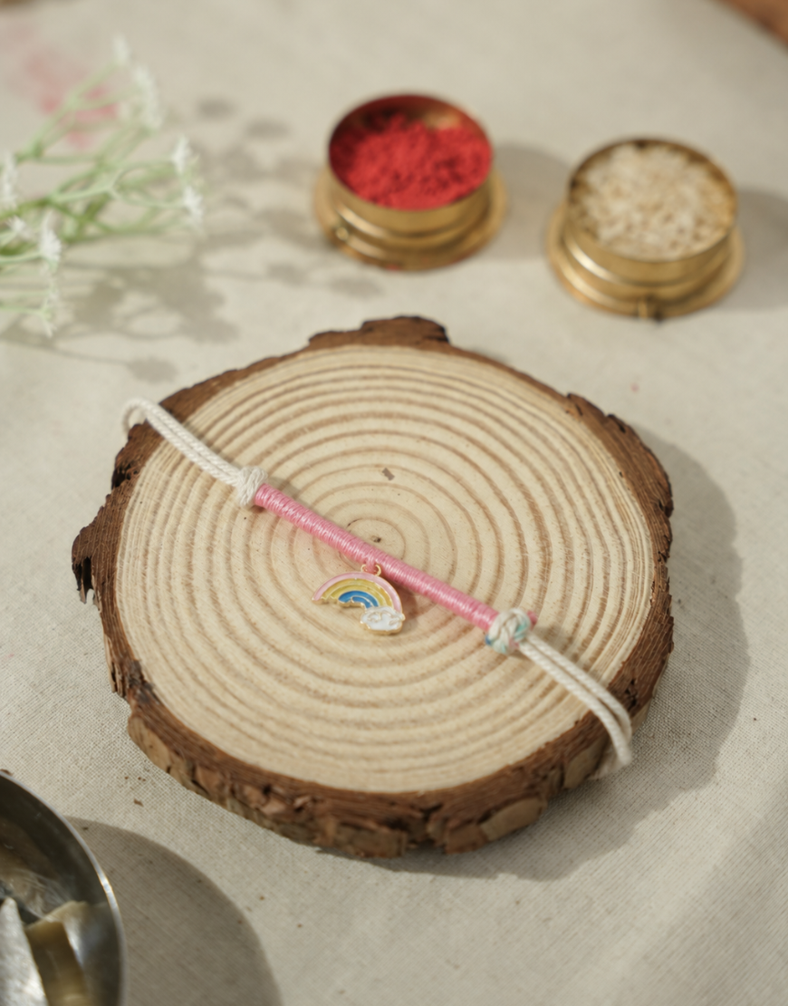 Light Pink Rainbow Rakhi