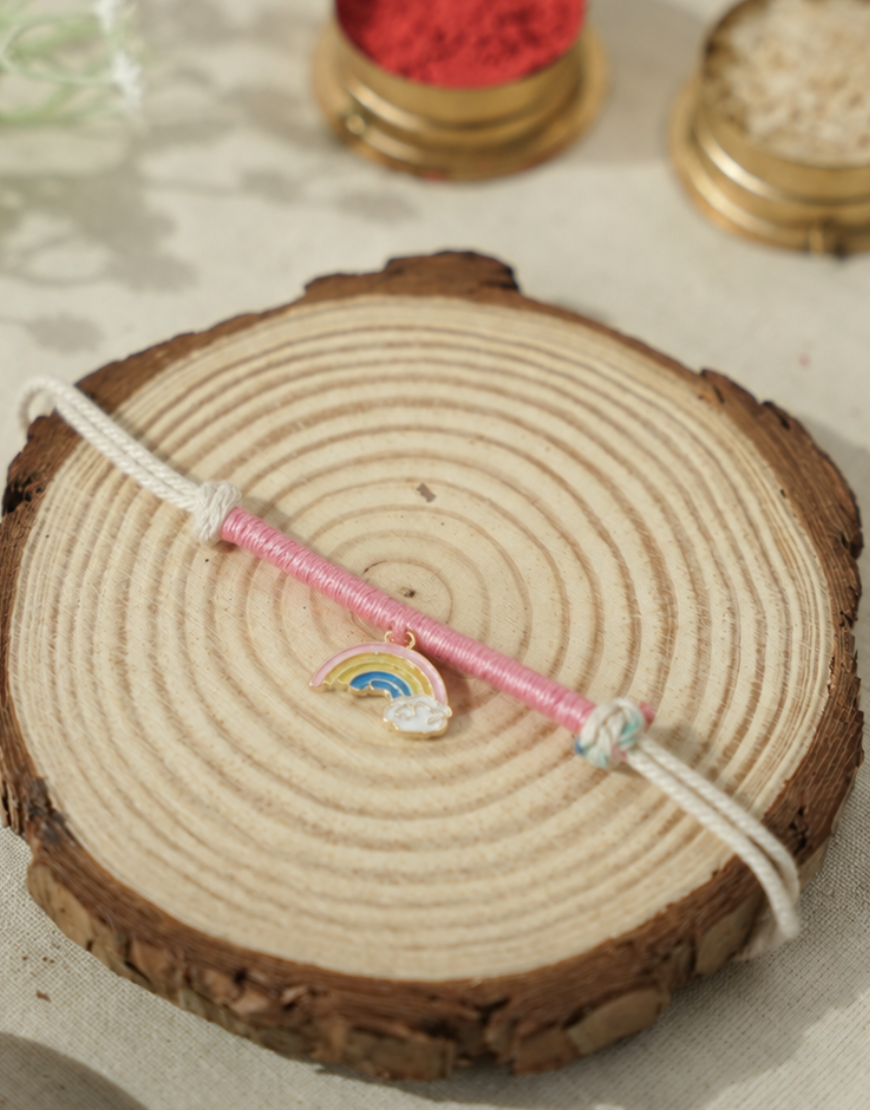 Light Pink Rainbow Rakhi