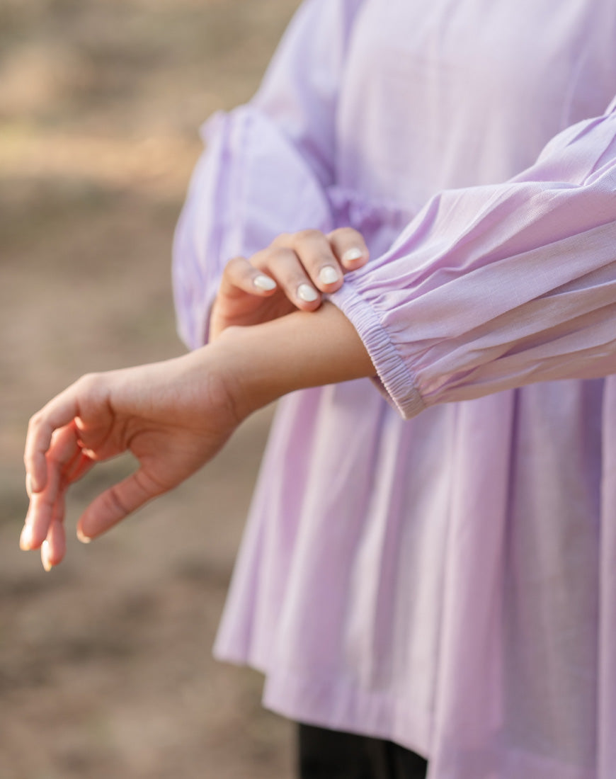 Lilac Peplum Top