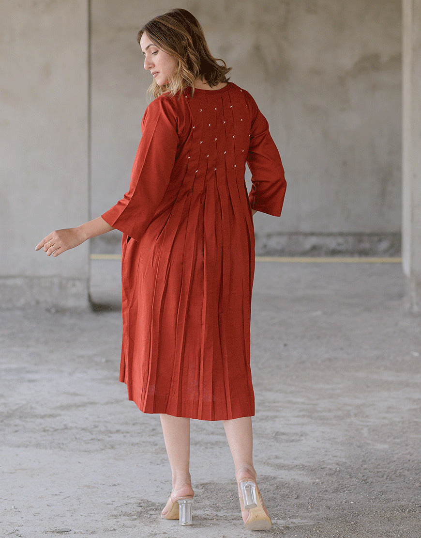 Maple Rust Smock Dress