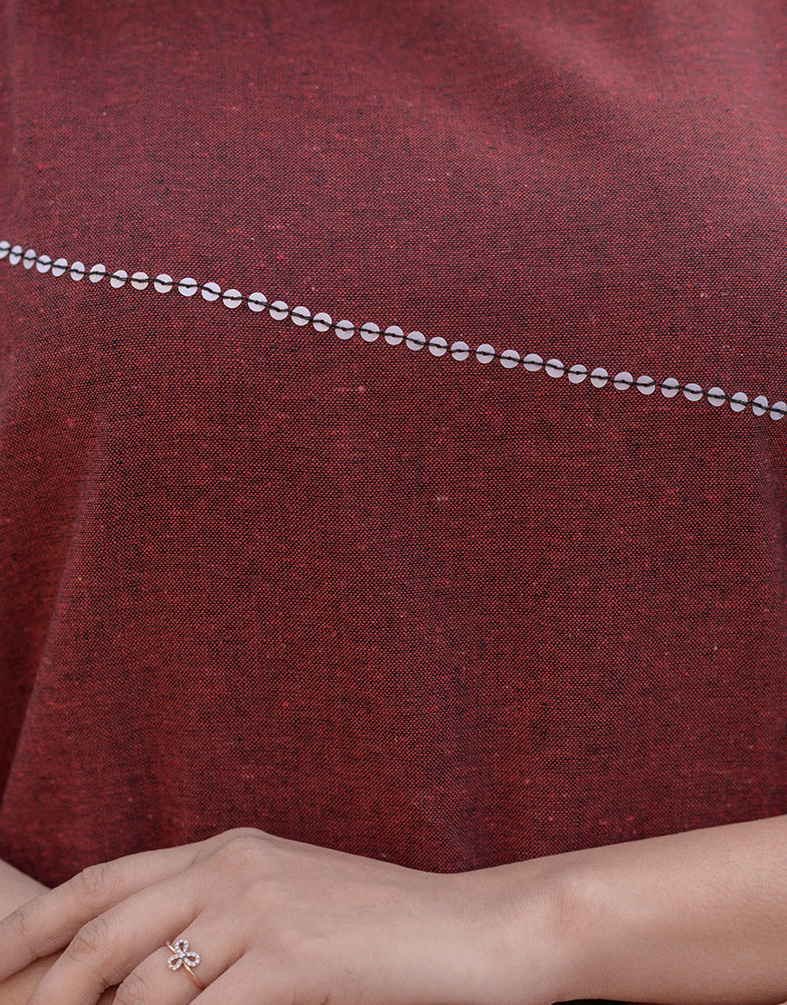 Maroon Sequin Co-ord Set