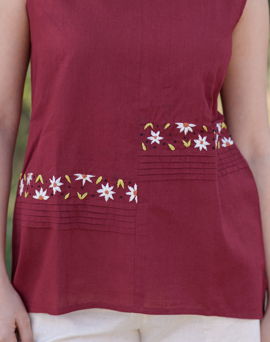 Maroon Muse Top