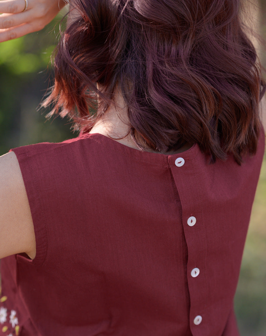 Maroon Muse Top