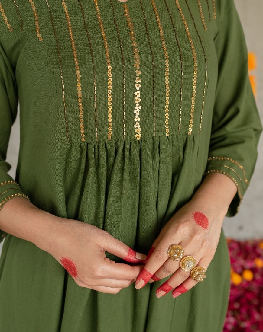 Mehndi Kurta Set