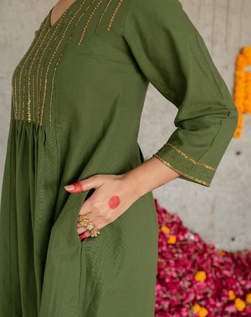 Mehndi Kurta Set