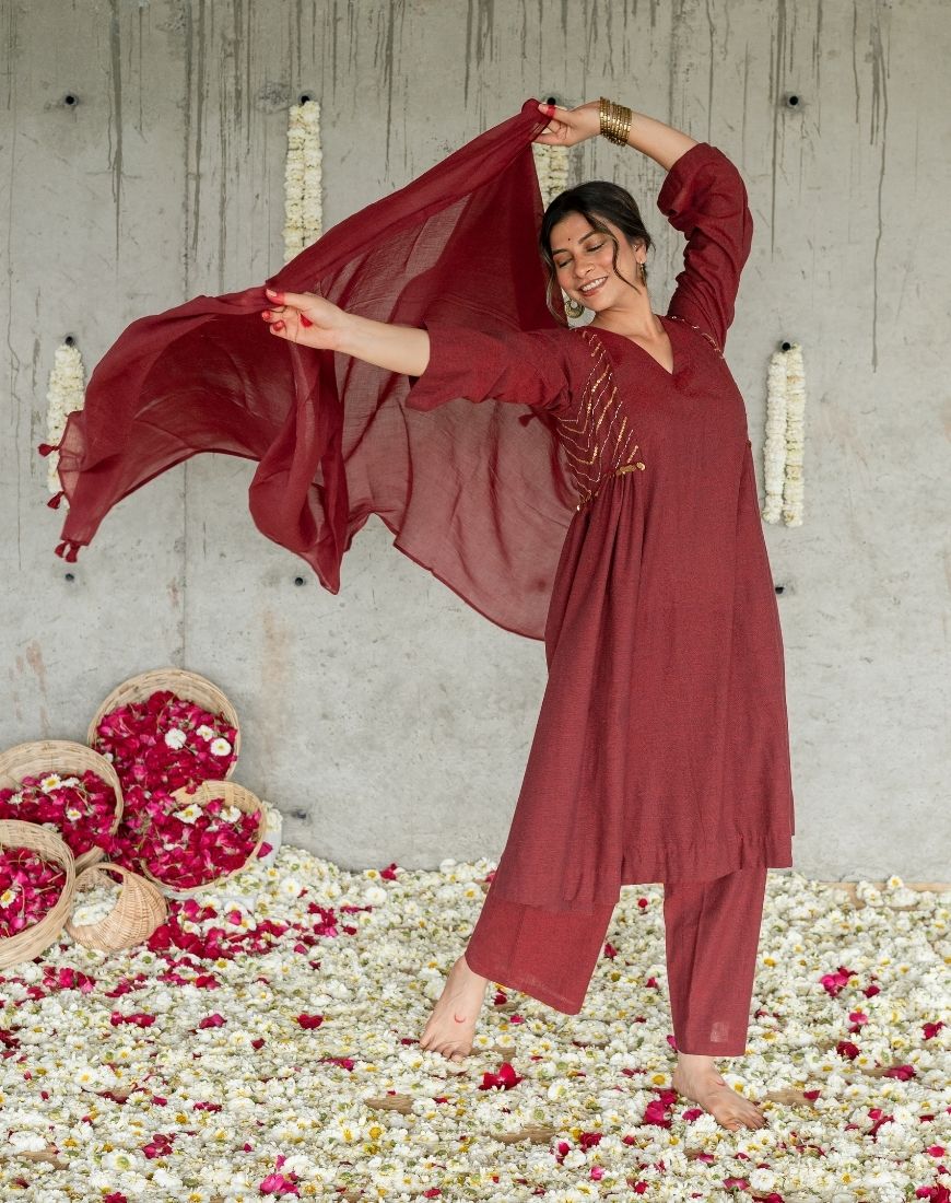 Mehruni Kurta Set