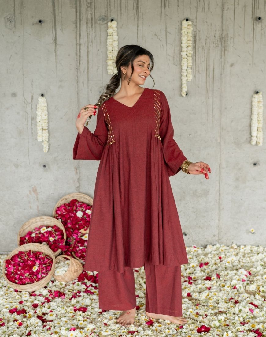 Mehruni Kurta Set