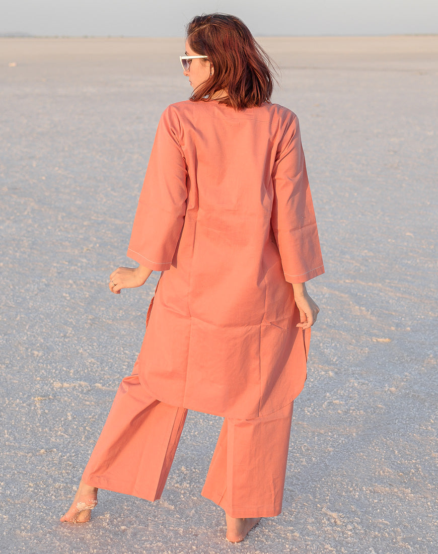 Melon Peach Co-ord Set