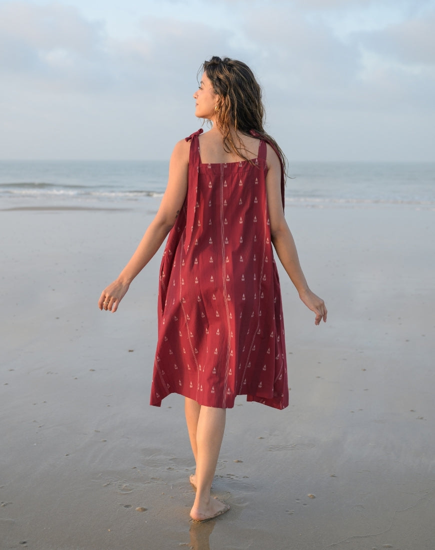 Mitti Red Weave Dress