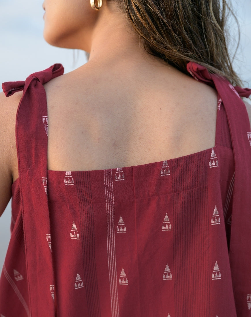 Mitti Red Weave Dress