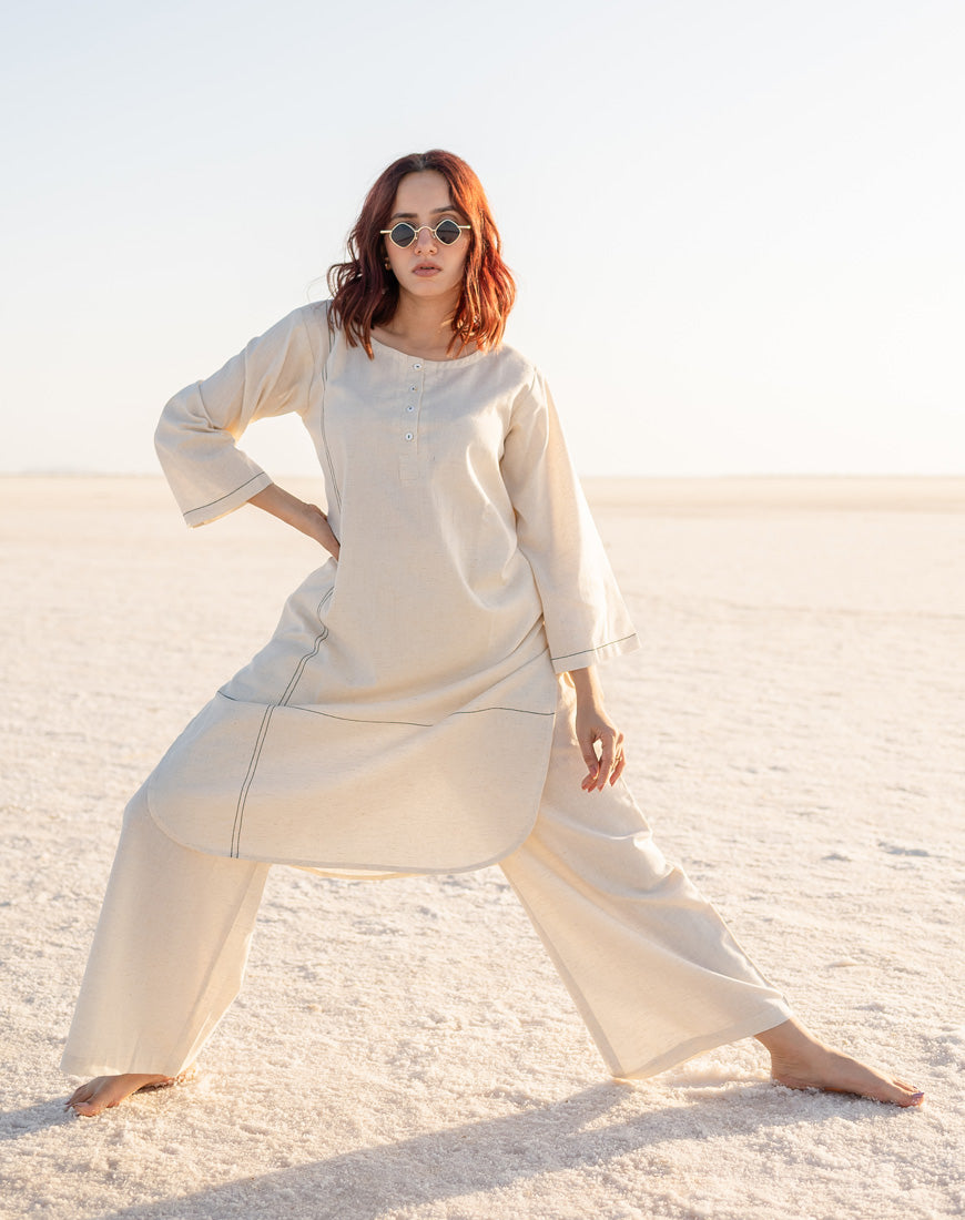 Natural Cream Co-ord Set