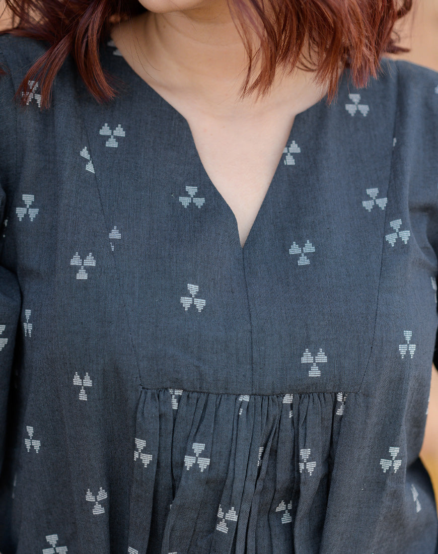 Nova Grey Peplum Top