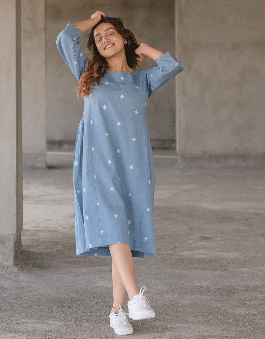Ocean Blue Weave Dress