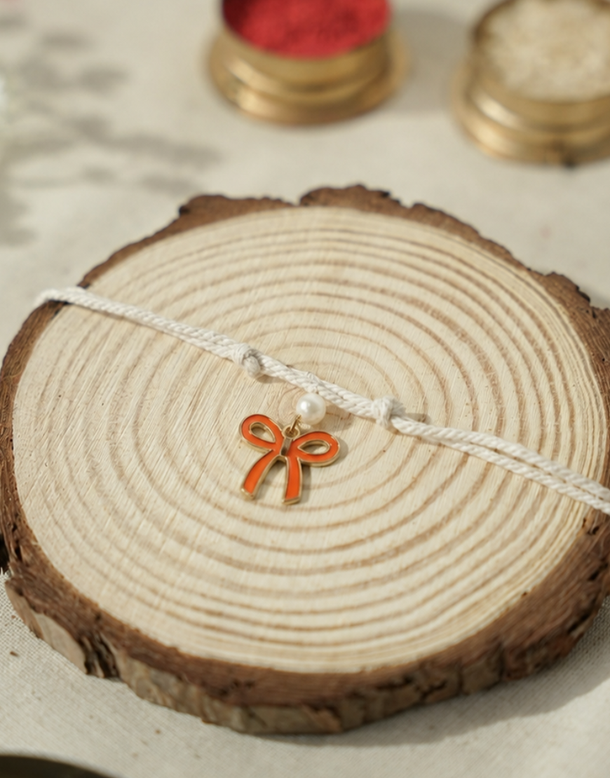 Orange Charm Rakhi