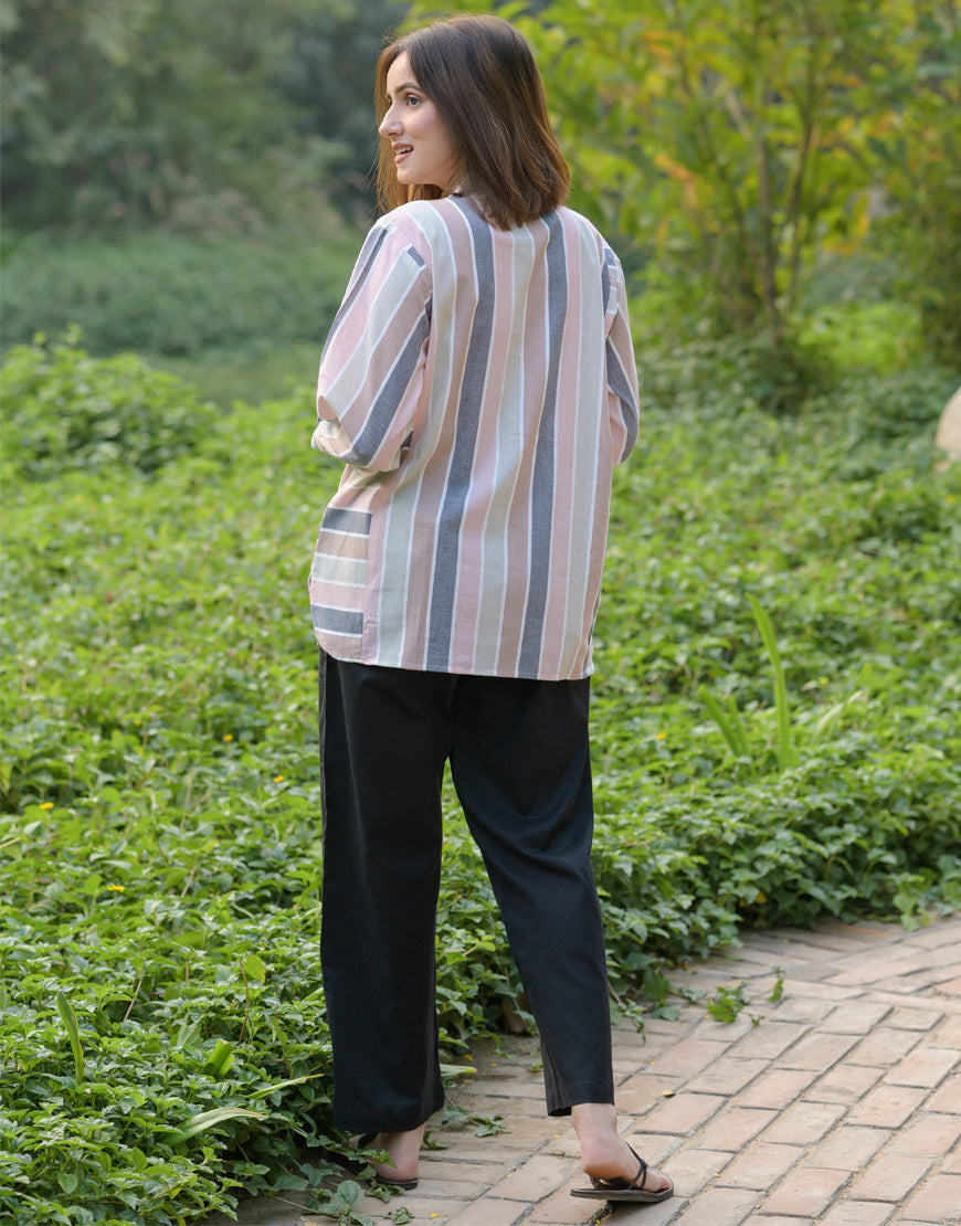 Pastel Color Stripped Shirt