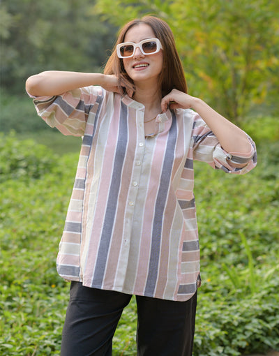 Pastel Color Stripped Shirt