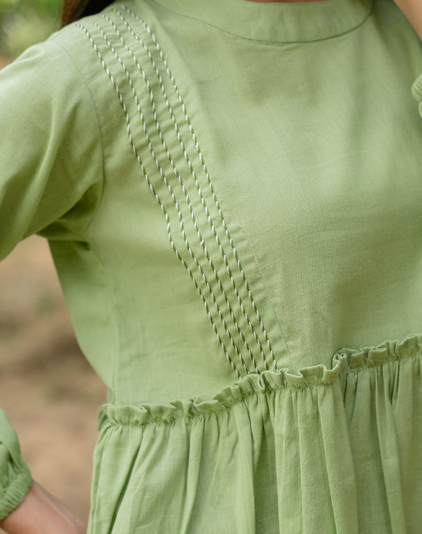 Pastel Green Peplum Top