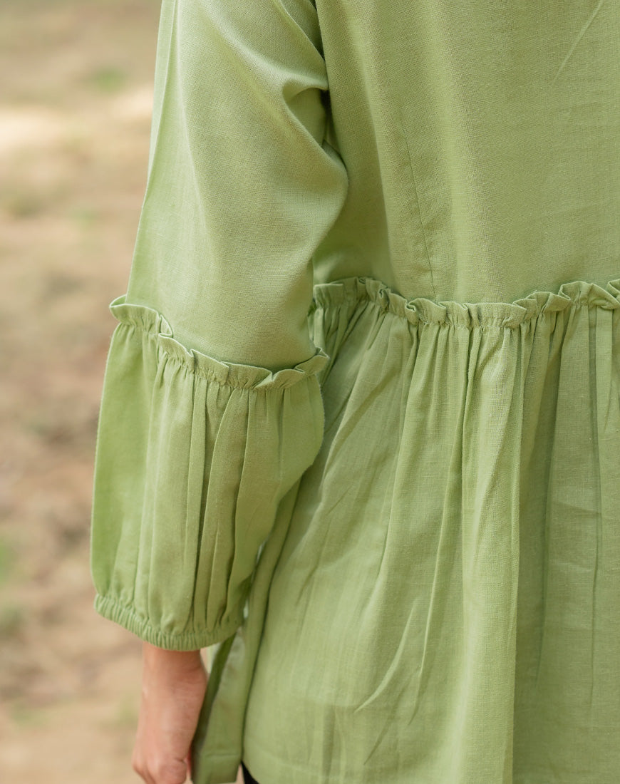 Pastel Green Peplum Top
