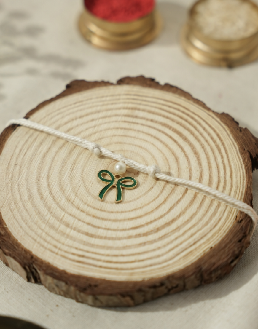 Green Charm Rakhi