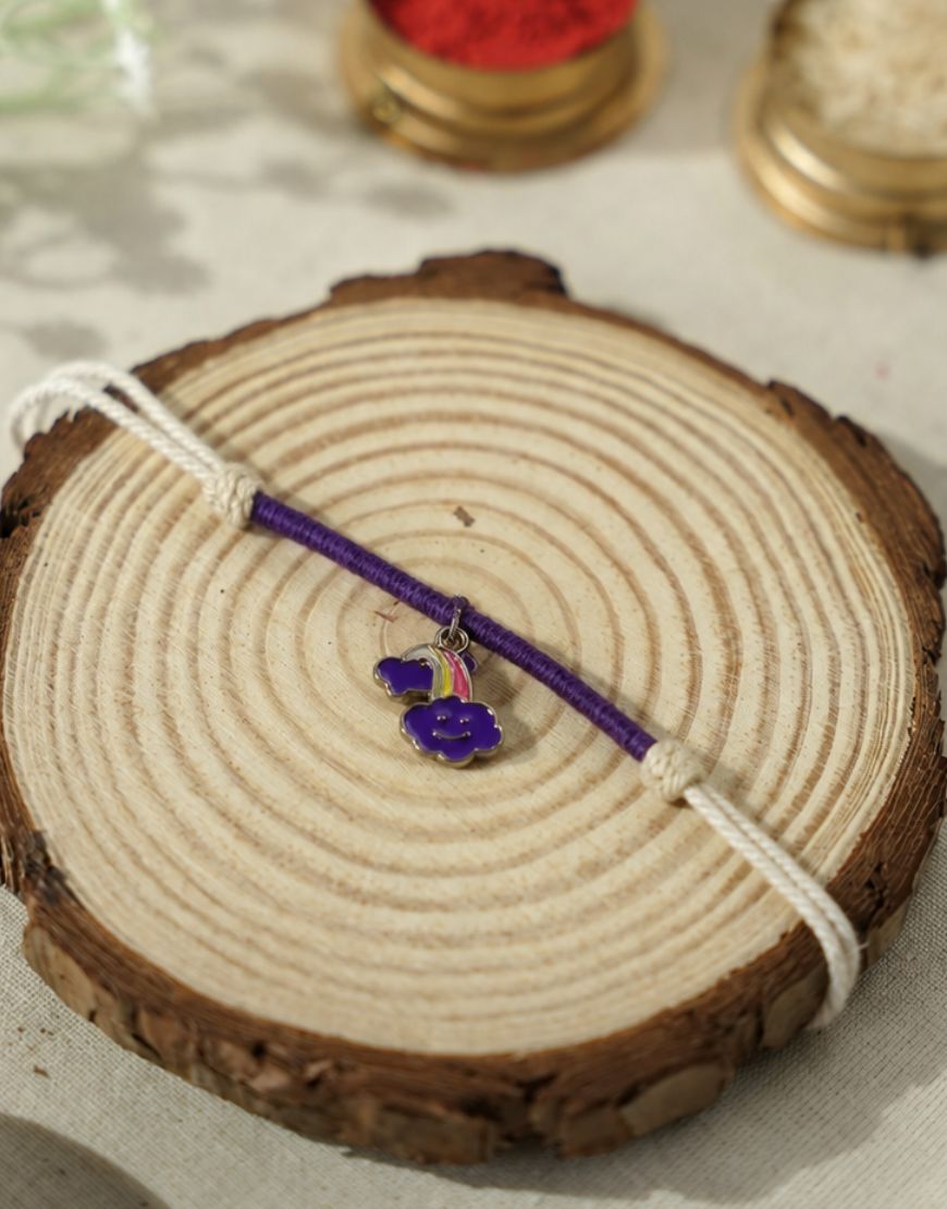 Tiny Purple Rainbow Rakhi