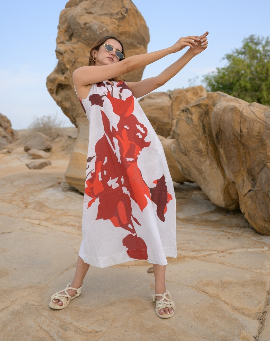Red Bloom Dress