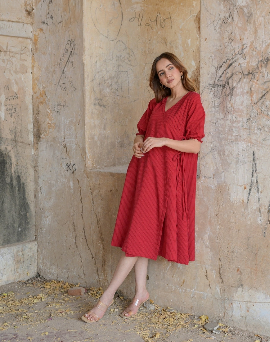 Red Wrap Dress