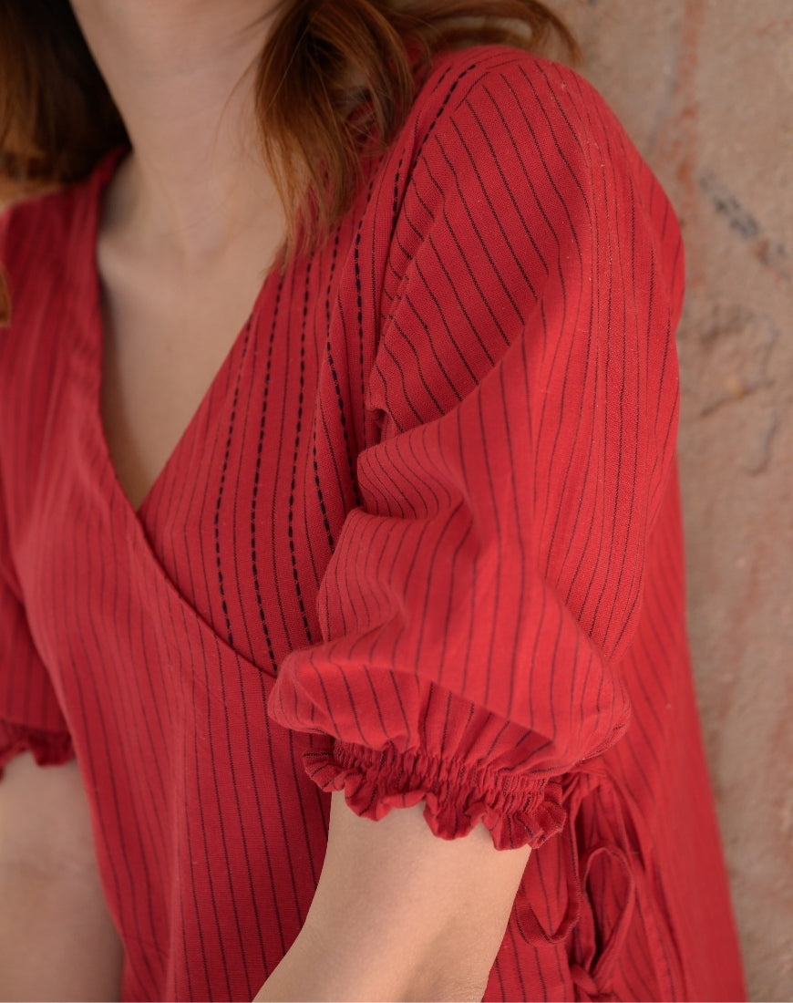 Red Wrap Dress